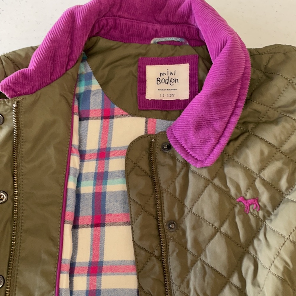 Mini Boden Girls quilted jacket size 11-12